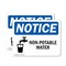 Signmission Non-Potable Water, 24 in W x Rectangle, Plastic OS-2PACK-NS-P-1824-L-16244 - alternate 1